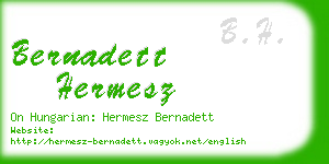 bernadett hermesz business card